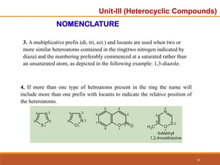 Unit-3 ppt.pdf organic chemistry unit 3 heterocyclic | PDF