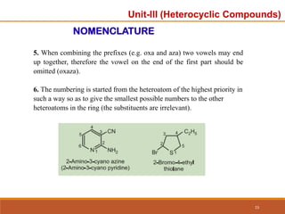 Unit-3 ppt.pdf organic chemistry unit 3 heterocyclic | PDF