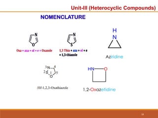 Unit-3 ppt.pdf organic chemistry unit 3 heterocyclic | PDF