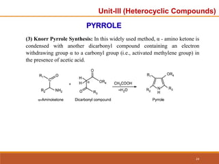 Unit-3 ppt.pdf organic chemistry unit 3 heterocyclic | PDF