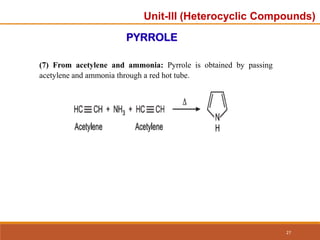 Unit-3 ppt.pdf organic chemistry unit 3 heterocyclic | PDF