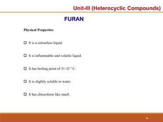 Unit-3 ppt.pdf organic chemistry unit 3 heterocyclic | PDF