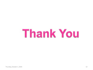 Thursday, October 1, 2020 52
 