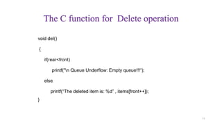 Unit - 3: Queue and Array Implementation of Queues | PDF