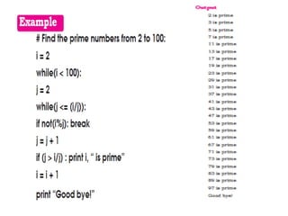Looping Statements and Control Statements in Python | PPT