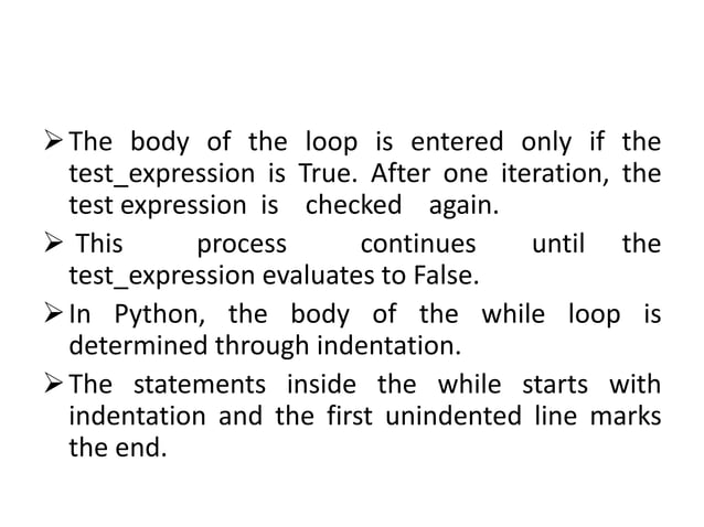 Looping Statements and Control Statements in Python | PPT