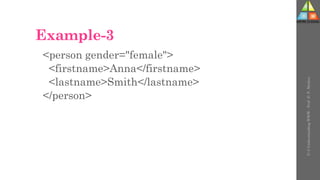 Example-3
<person gender="female">
<firstname>Anna</firstname>
<lastname>Smith</lastname>
</person>
U-3
Understanding
WWW
-
Prof.
D.
P.
Mishra
 