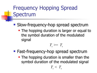 Hop Signal Multiple access techniques for wireless communications | PPT