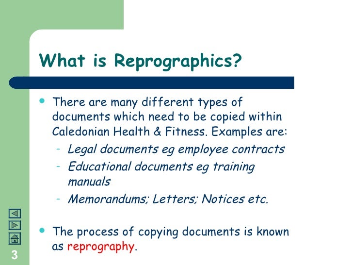 Unit 4 - Reprographics
