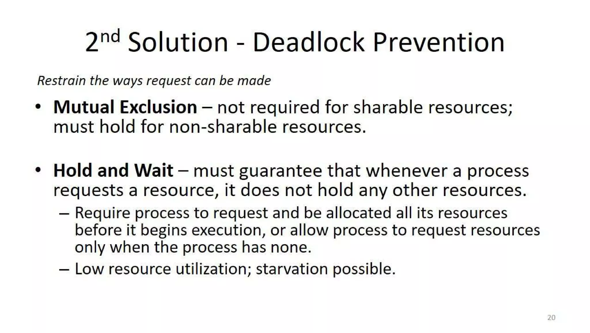 OS Unit 4 - Deadlock