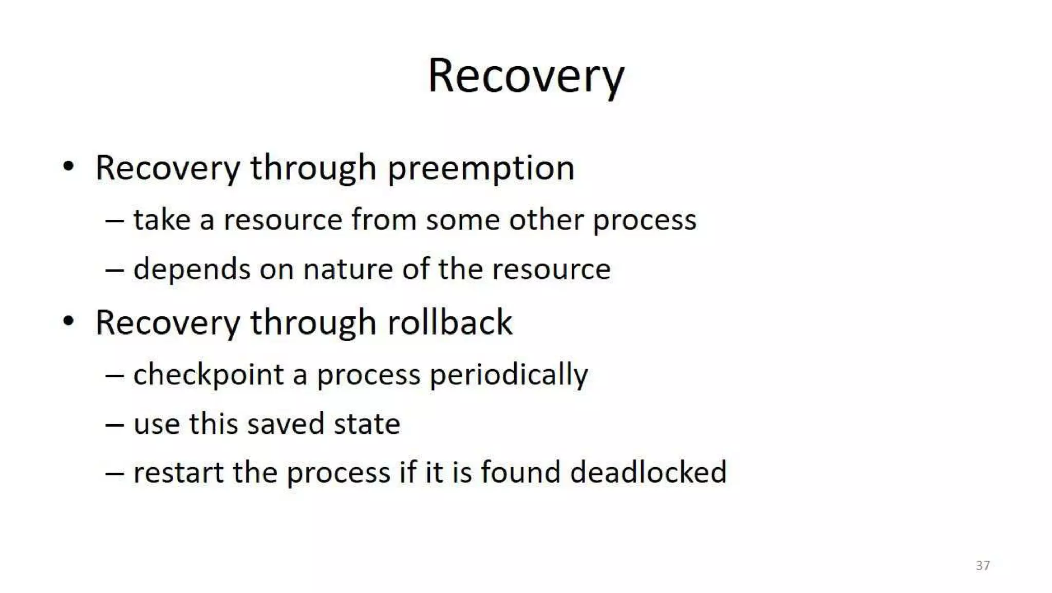 OS Unit 4 - Deadlock