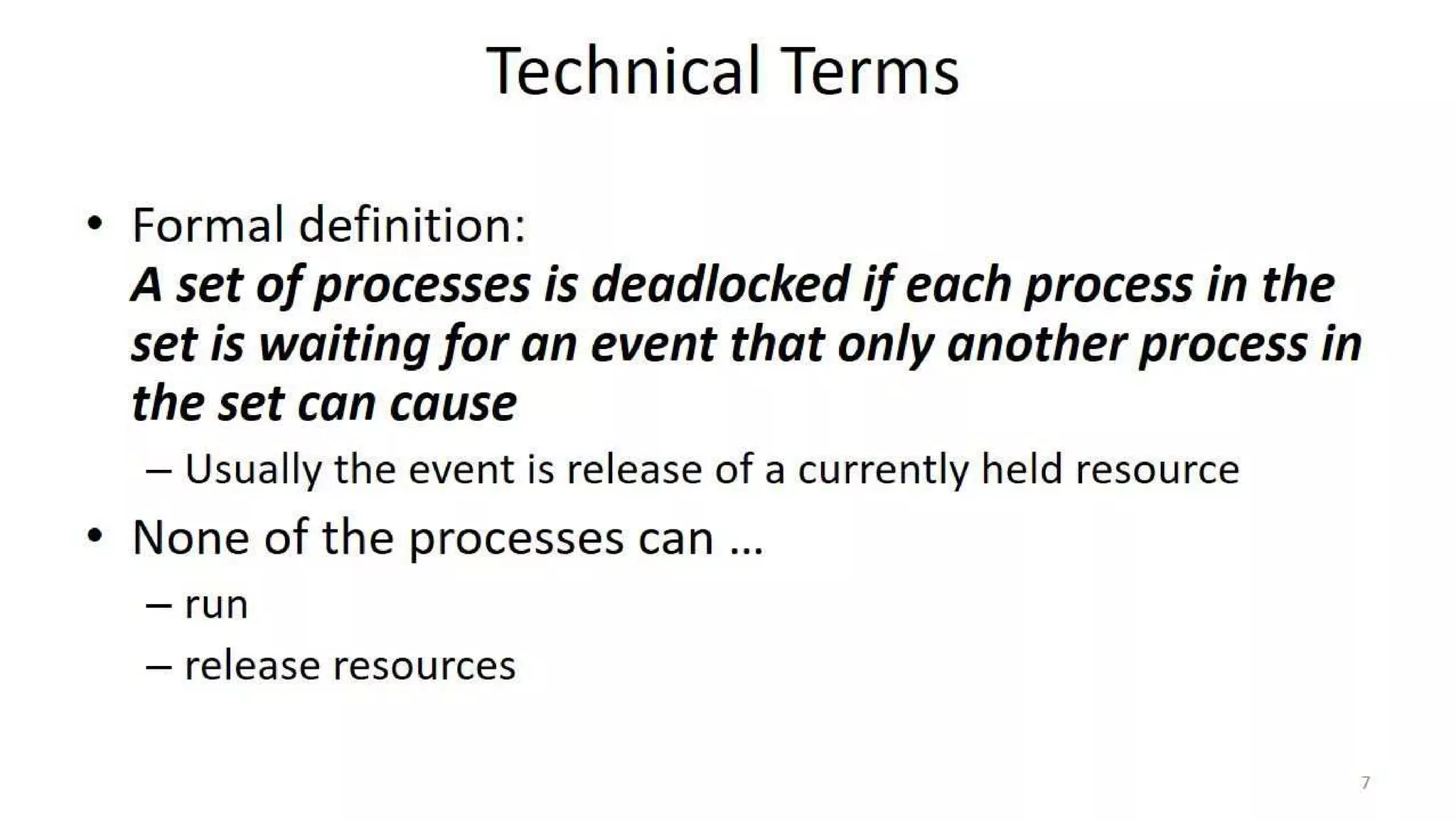 OS Unit 4 - Deadlock