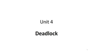 OS Unit 4 - Deadlock