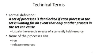 OS Unit 4 - Deadlock | PDF