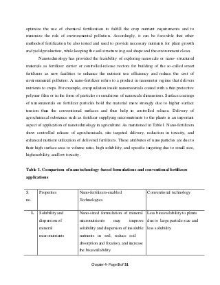 NANTOTECHNOLOGY IN AGRICULTURE AND FOOD TECHNOLOGY | PDF