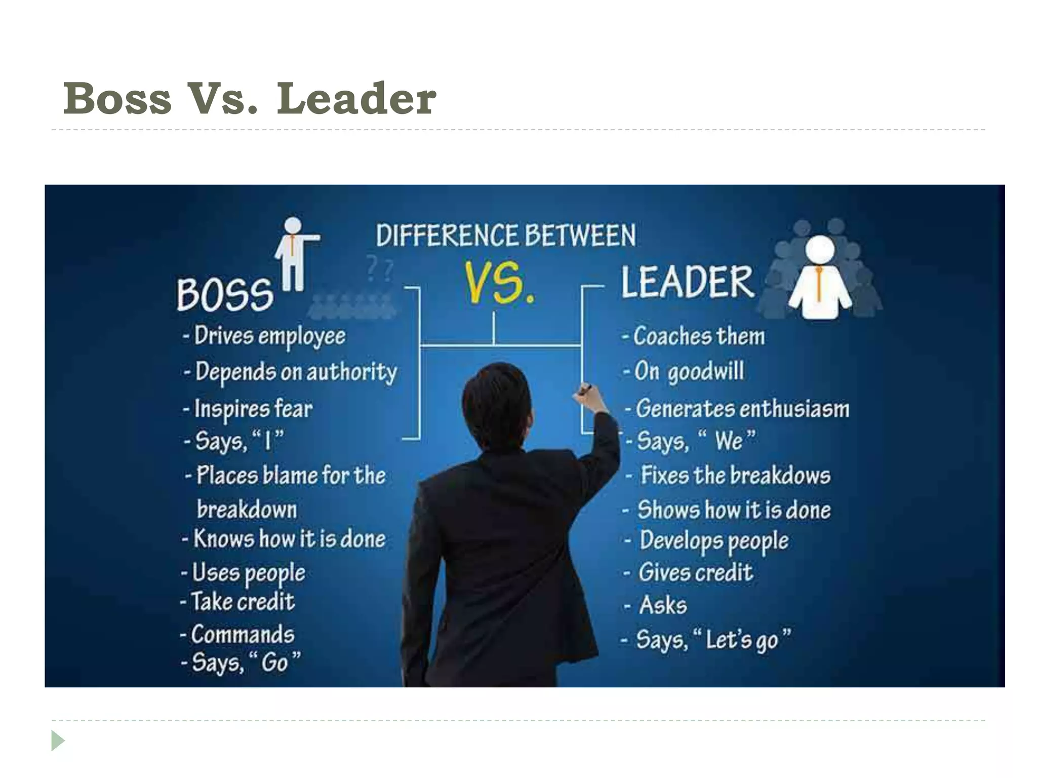 Boss Vs. Leader
 
