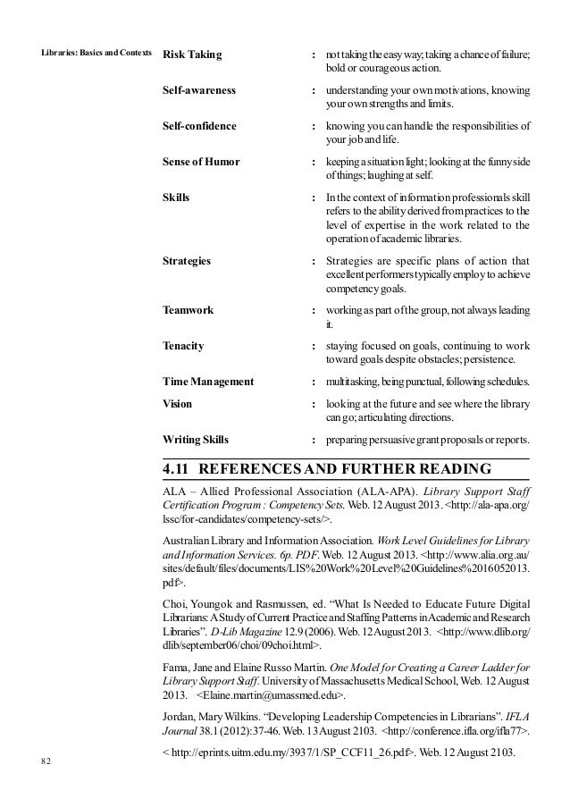 LIBRARY STAFF ROLES AND RESPONSIBILITIES