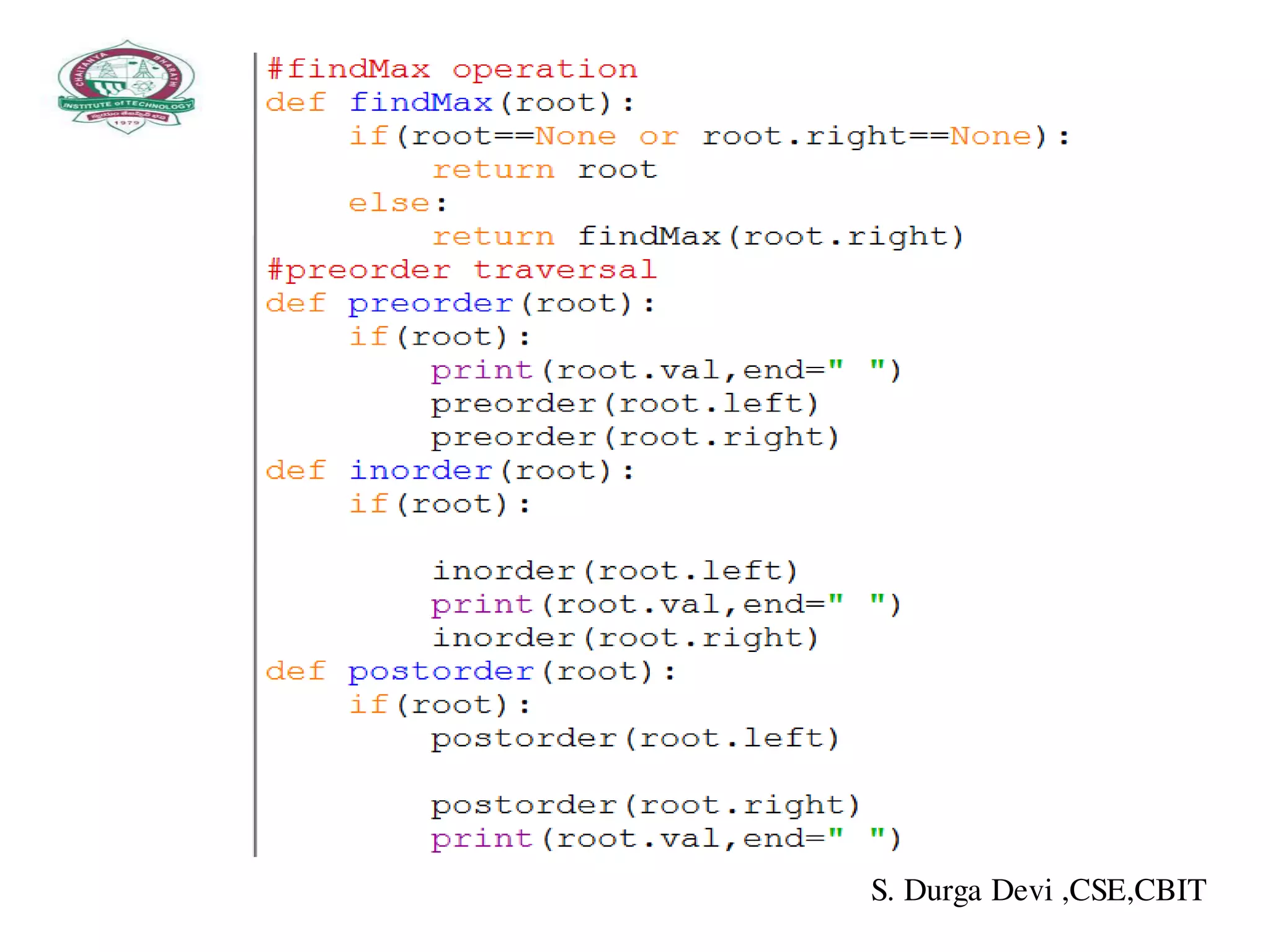 S. Durga Devi ,CSE,CBIT
 
