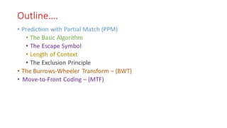 DC - Unit - 4 - Context Based Compression