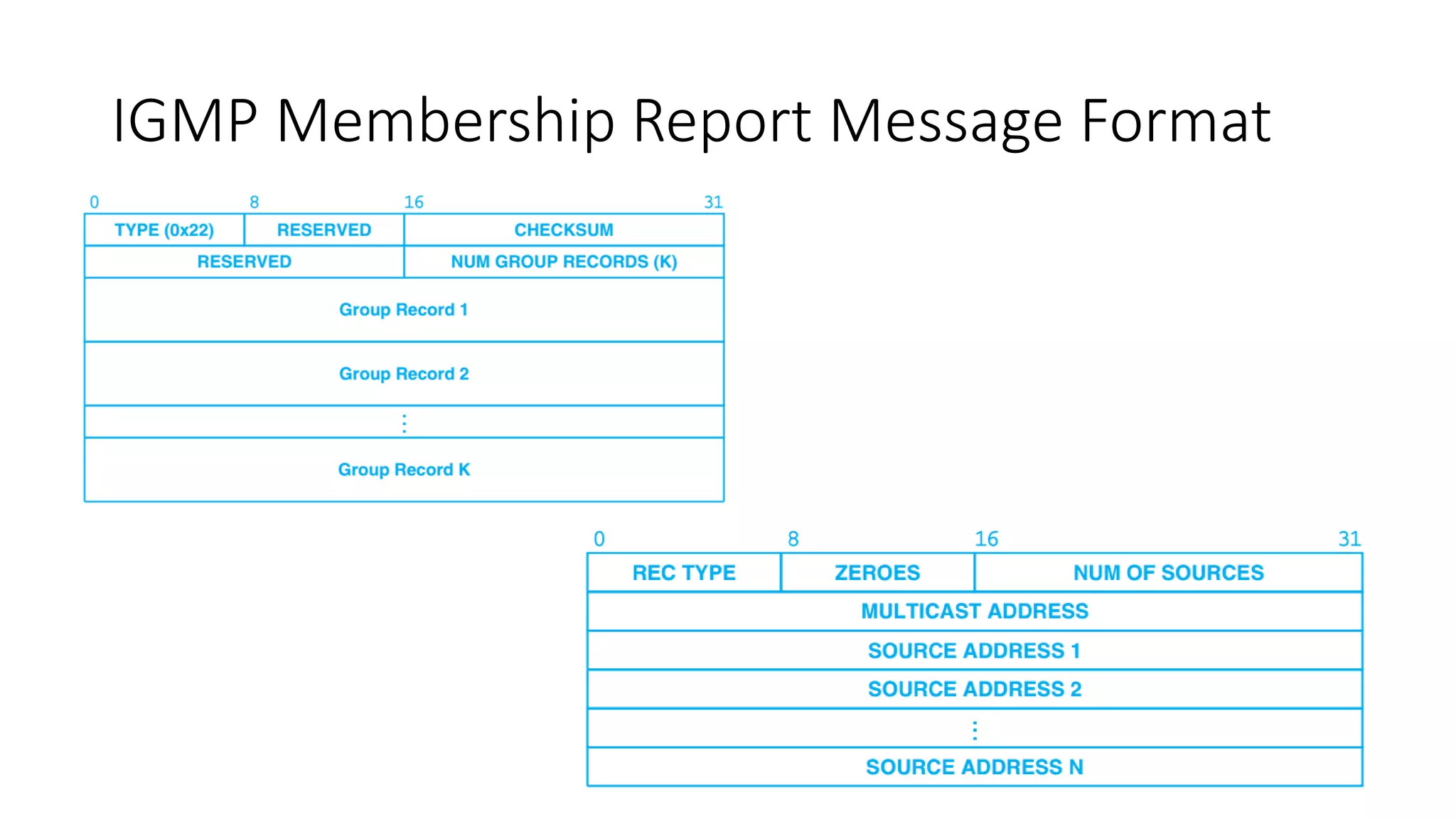 IGMP Membership Report Message Format
 