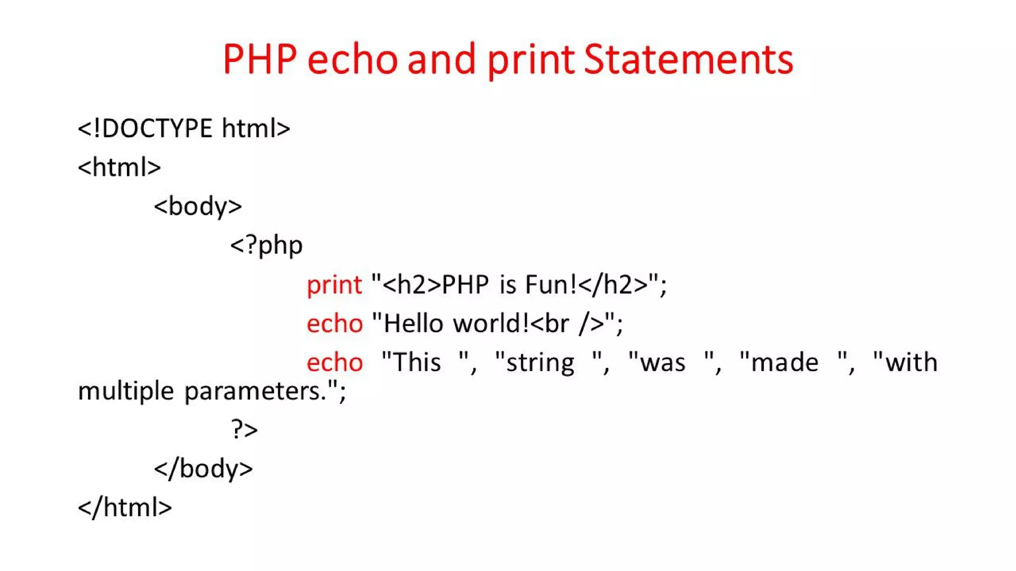 WD - Unit - 4 - PHP Basics | PPT