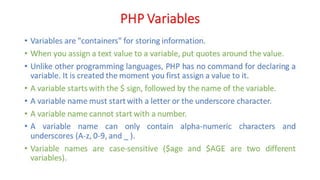 WD - Unit - 4 - PHP Basics | PDF