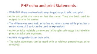 WD - Unit - 4 - PHP Basics | PDF