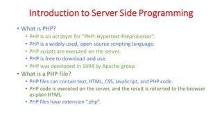 WD - Unit - 4 - PHP Basics | PDF