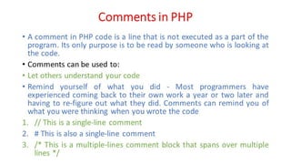 WD - Unit - 4 - PHP Basics | PDF