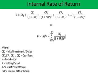 Internal Rate of Return
31
 