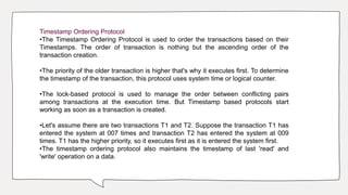 Stamp Protocol TRANSACTION MANAGEMENT AND TIME STAMP PROTOCOLS AND BACKUP RECOVERY | PPTX