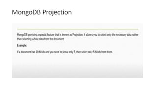 MongoDB Projection
 