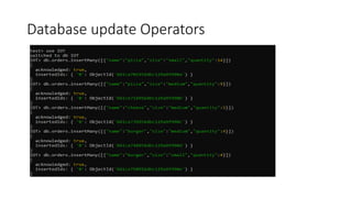 Database update Operators
 