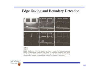 41
Edge linking and Boundary Detection
 