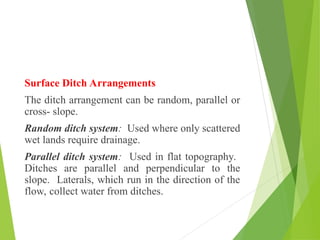 Parallel Ditch System UNit-4.ppt for EVS DU class notes....... | PPT