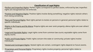 Rights and duties, personality and property | PPTX