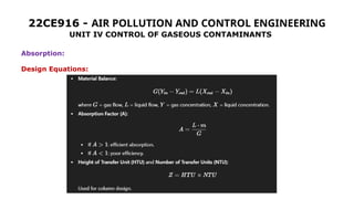 Air Pollution and Control Engineering unit 4 PPT | PPTX
