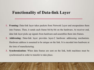 Comprehensive Overview of Data Link Layer in Computer Networks: Framing ...