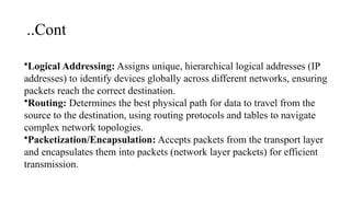 Comprehensive Overview of Network and Transport Layer Functions ...