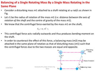 Balancing of rotating masses