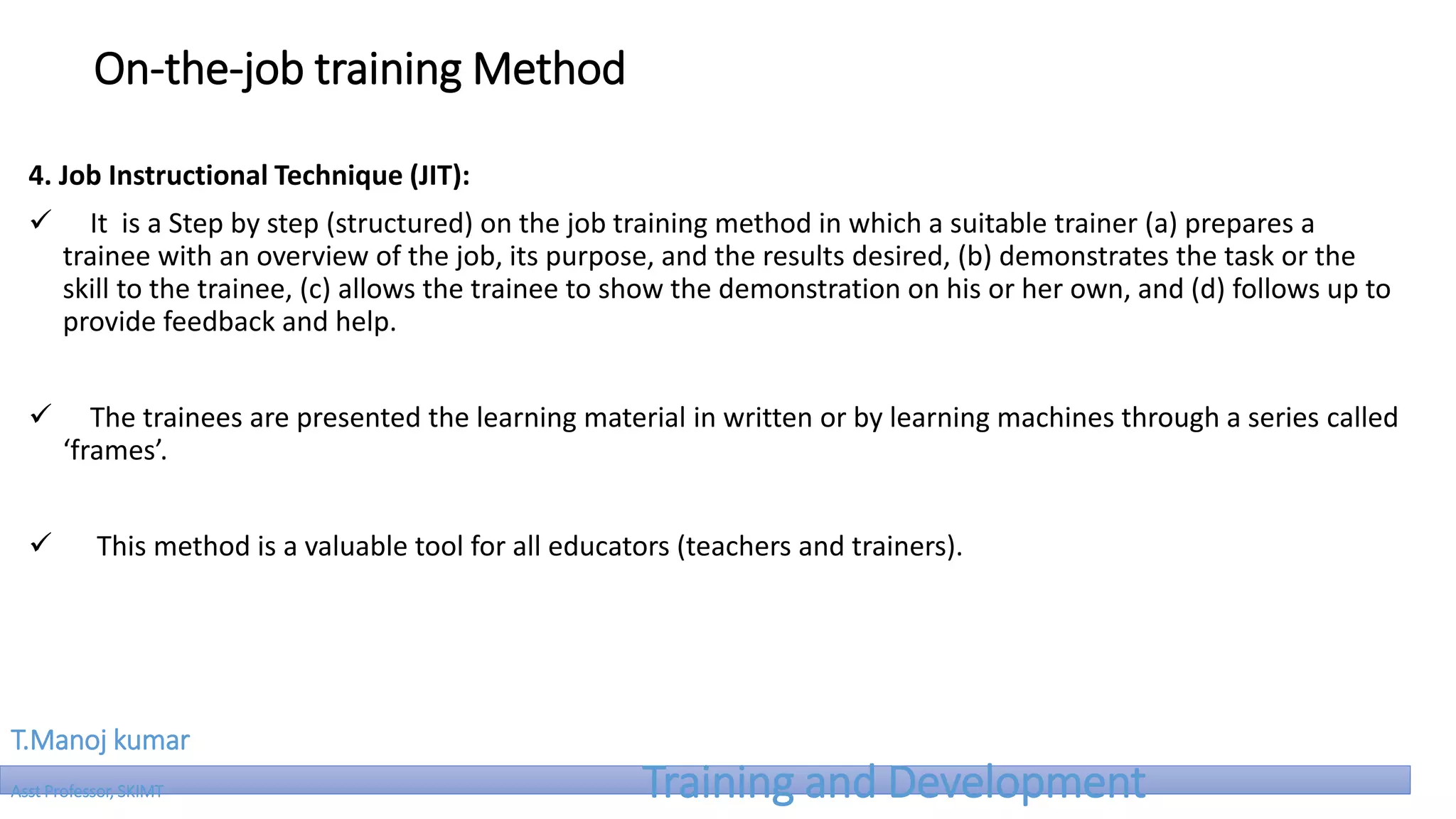 Unit 4-methods of training pptx | PDF