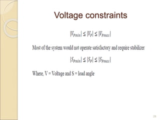 Voltage constraints
28
 