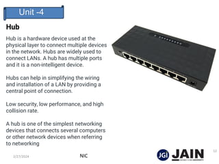 Unit-4 - Slides.pdf on the topic of network devices | PDF