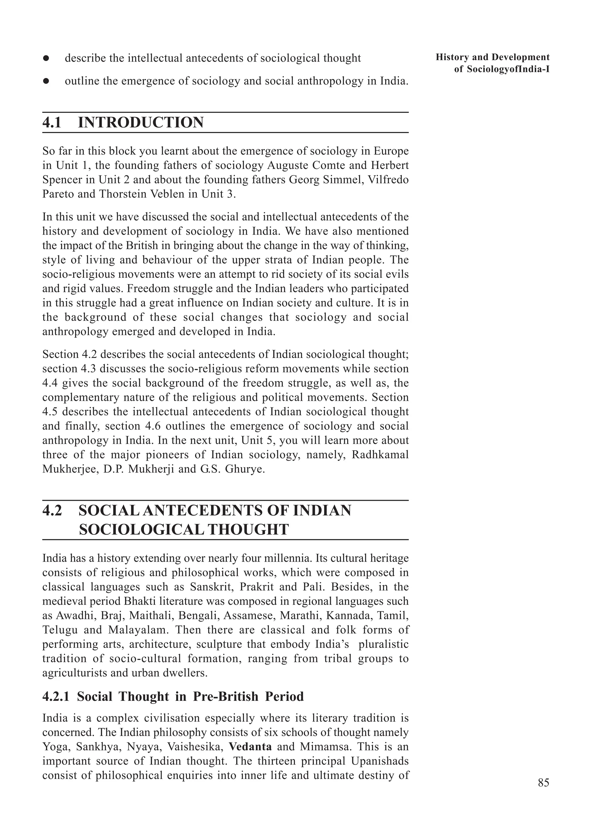 history and development of sociology in India | PDF