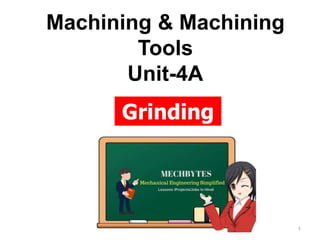Machining & Machining
Tools
Unit-4A
1
Grinding
 