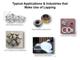 Typical Applications & Industries that
Make Use of Lapping
 