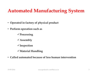 Automated Material Call Unit 4 Automated system | PDF