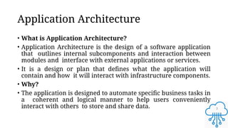 Application Architecture for Cloud Computing | PPTX