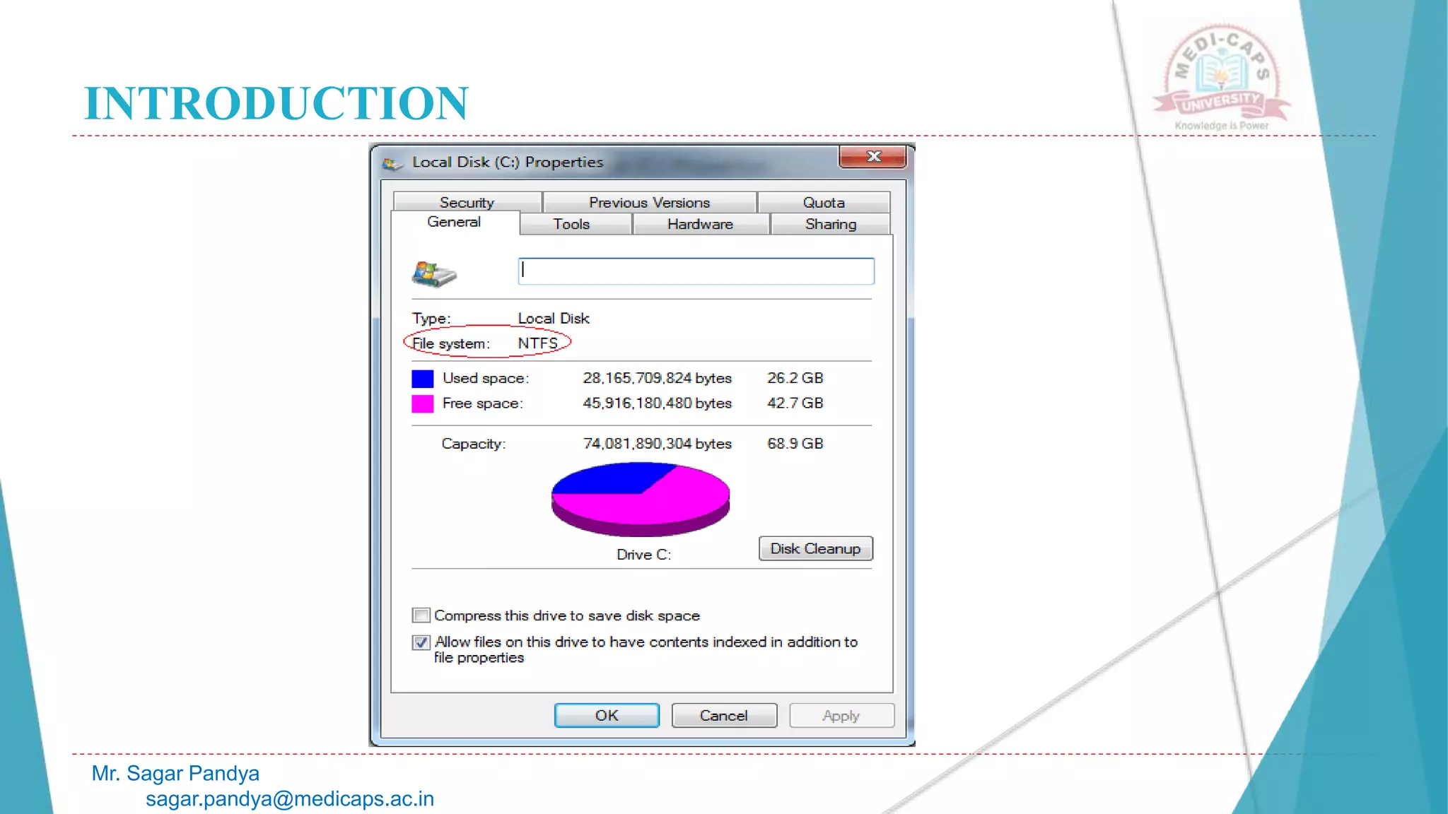 INTRODUCTION
Mr. Sagar Pandya
sagar.pandya@medicaps.ac.in
 
