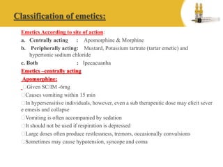 Unit 4 emetics & antiemetics | PPTX